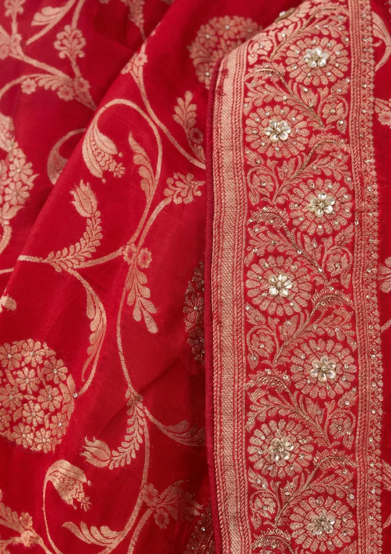 Red Banarasi Silk Saree