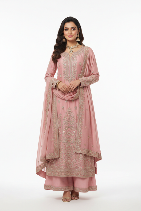 Pink Salwar Suit - Front View