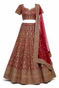 Royal Bridal Lehenga Red Gold