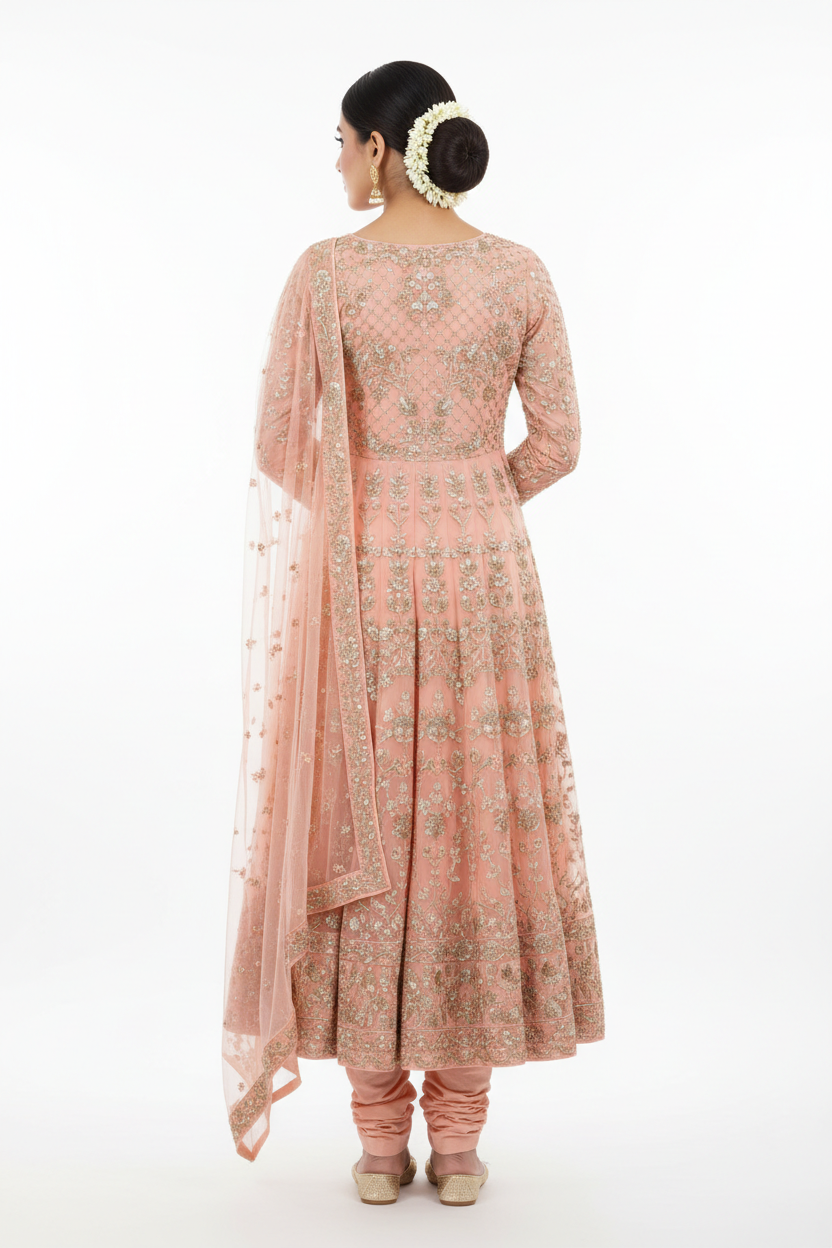 Peach Salwar Suit - Back View
