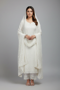 White Salwar Suit - Front View