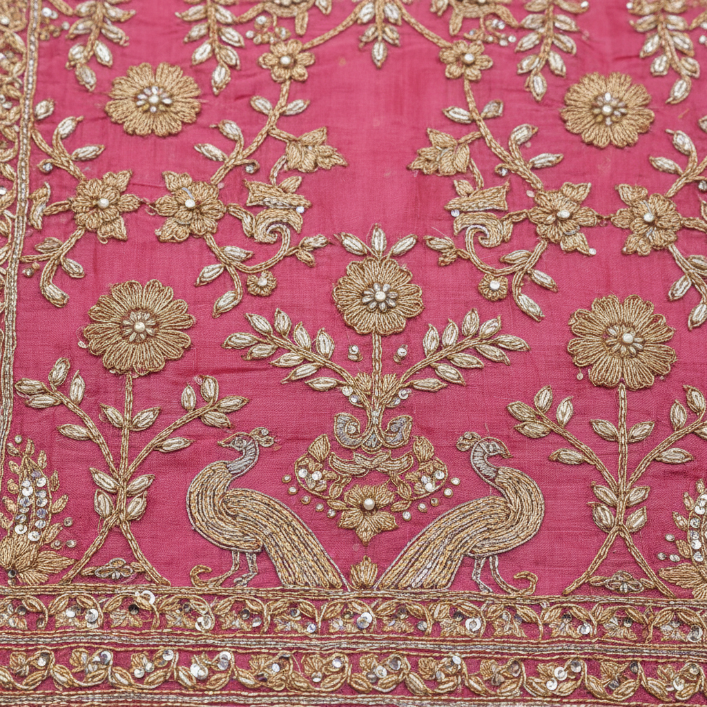 Pink Salwar Suit - Close-up