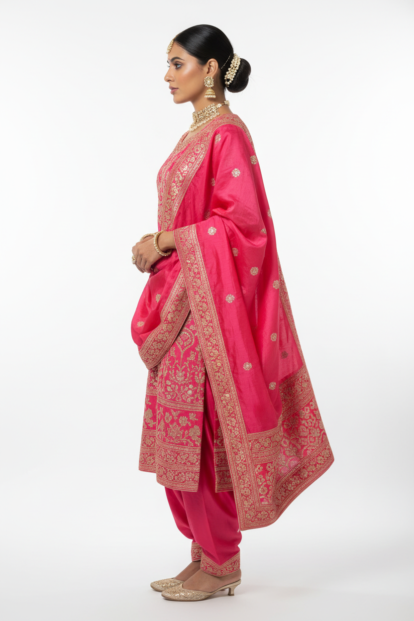 Pink Salwar Suit - Side View