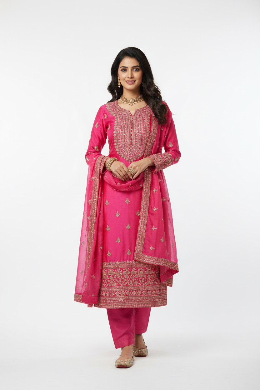 Pink Salwar Suit - Front View