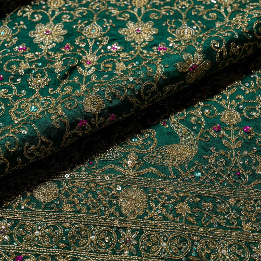 Green Salwar Suit - Close-up