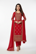 Red Salwar Suit - Front View