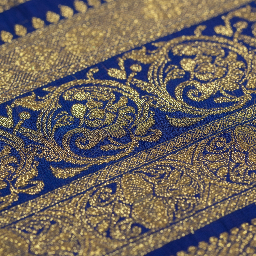Neela Silk Saree - Close-up Detail