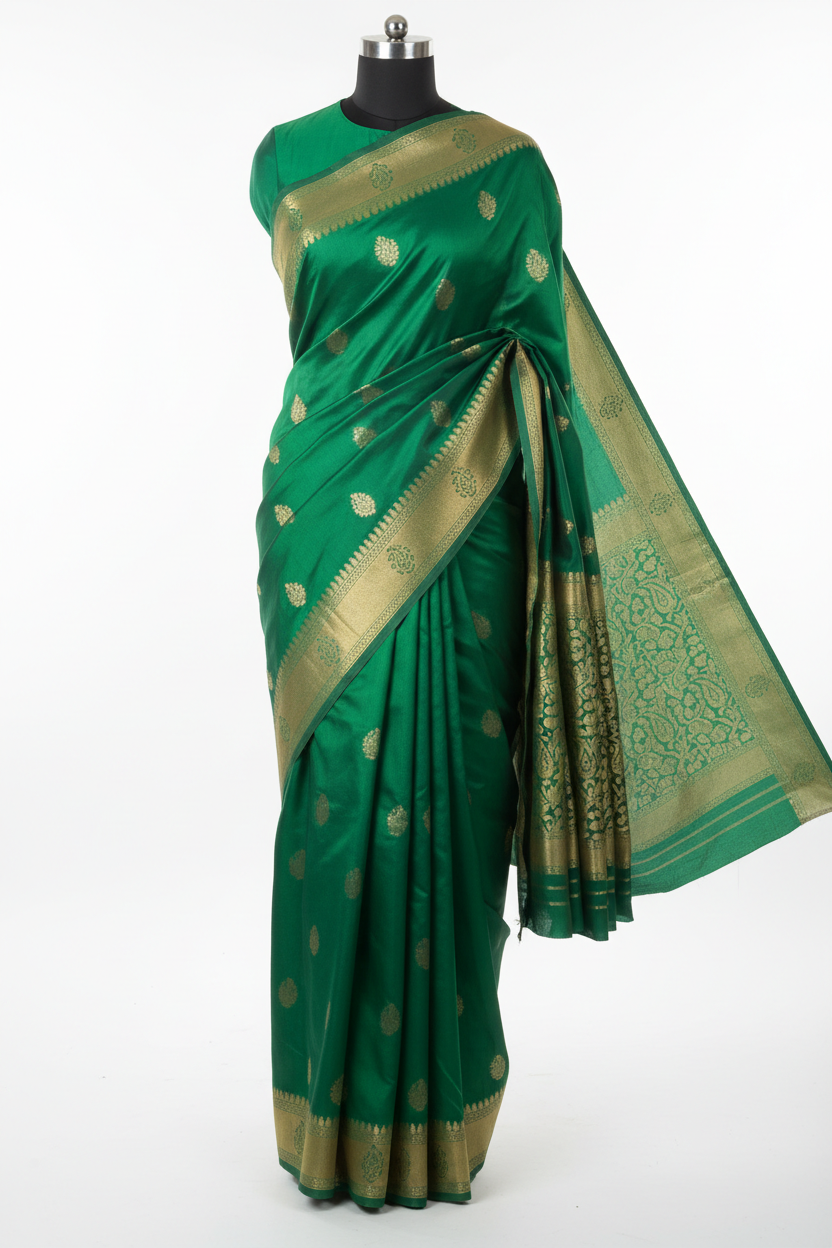 Hara Silk Saree - Front View