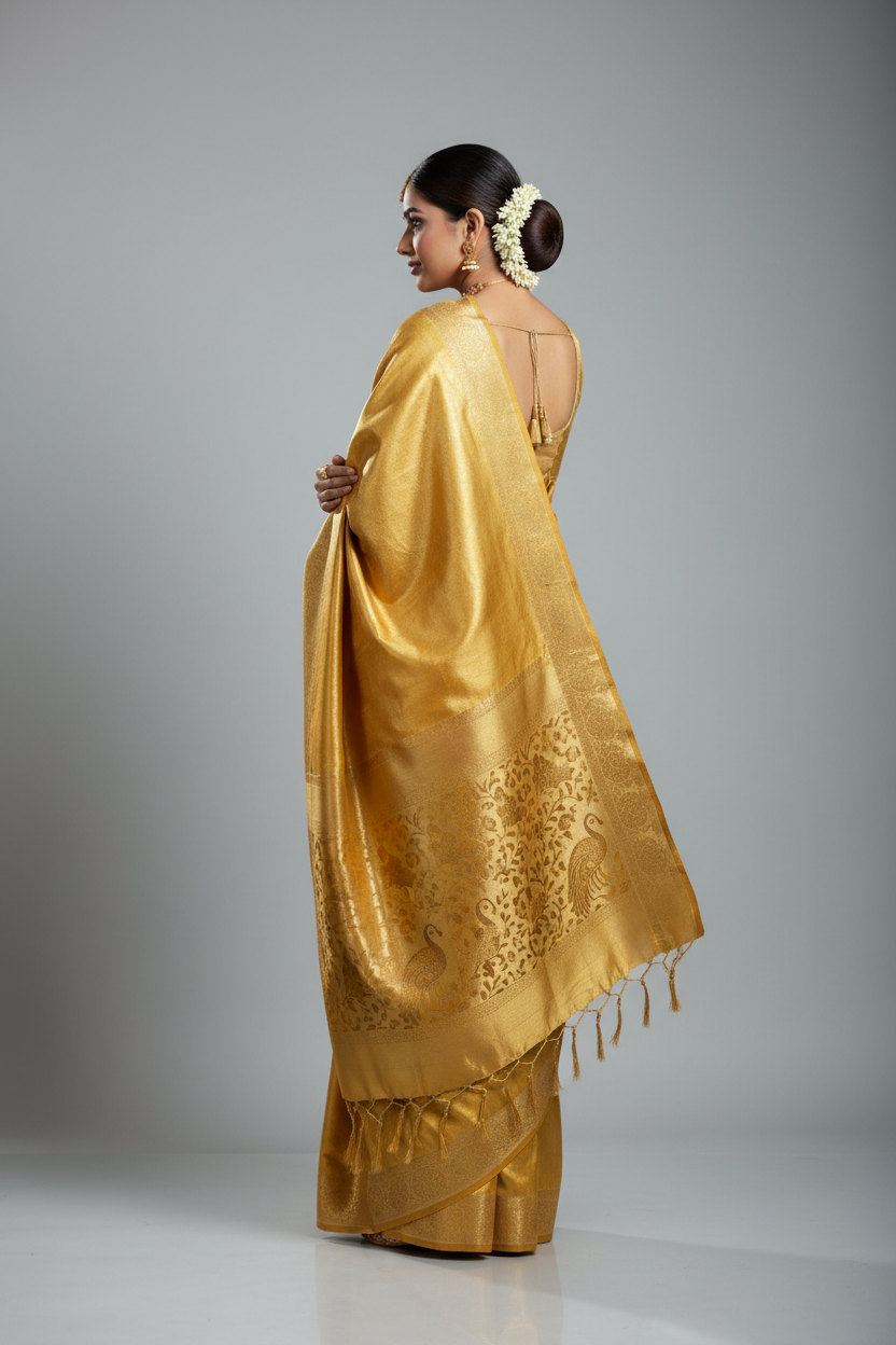Sona Silk Saree - Back View