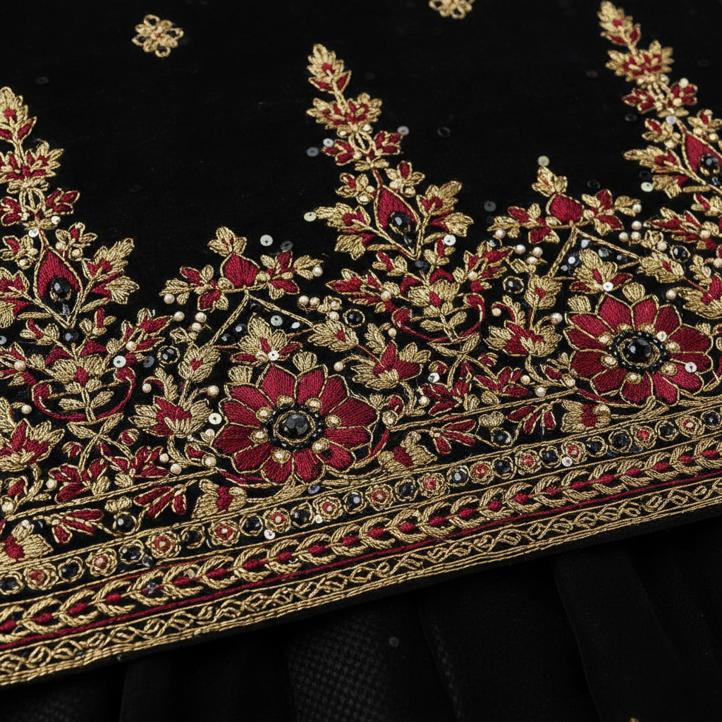 Black Salwar Suit - Close-up