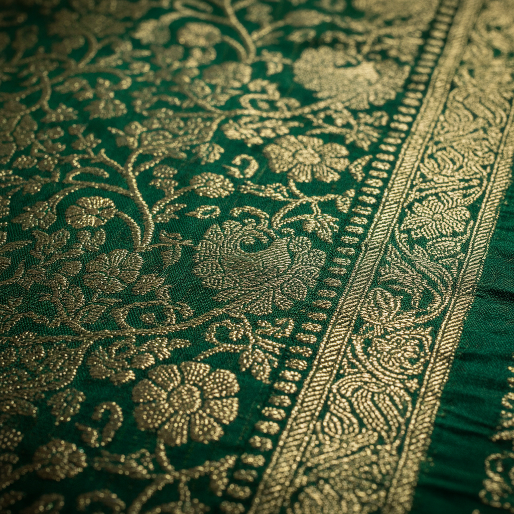 Hara Silk Saree - Close-up Detail
