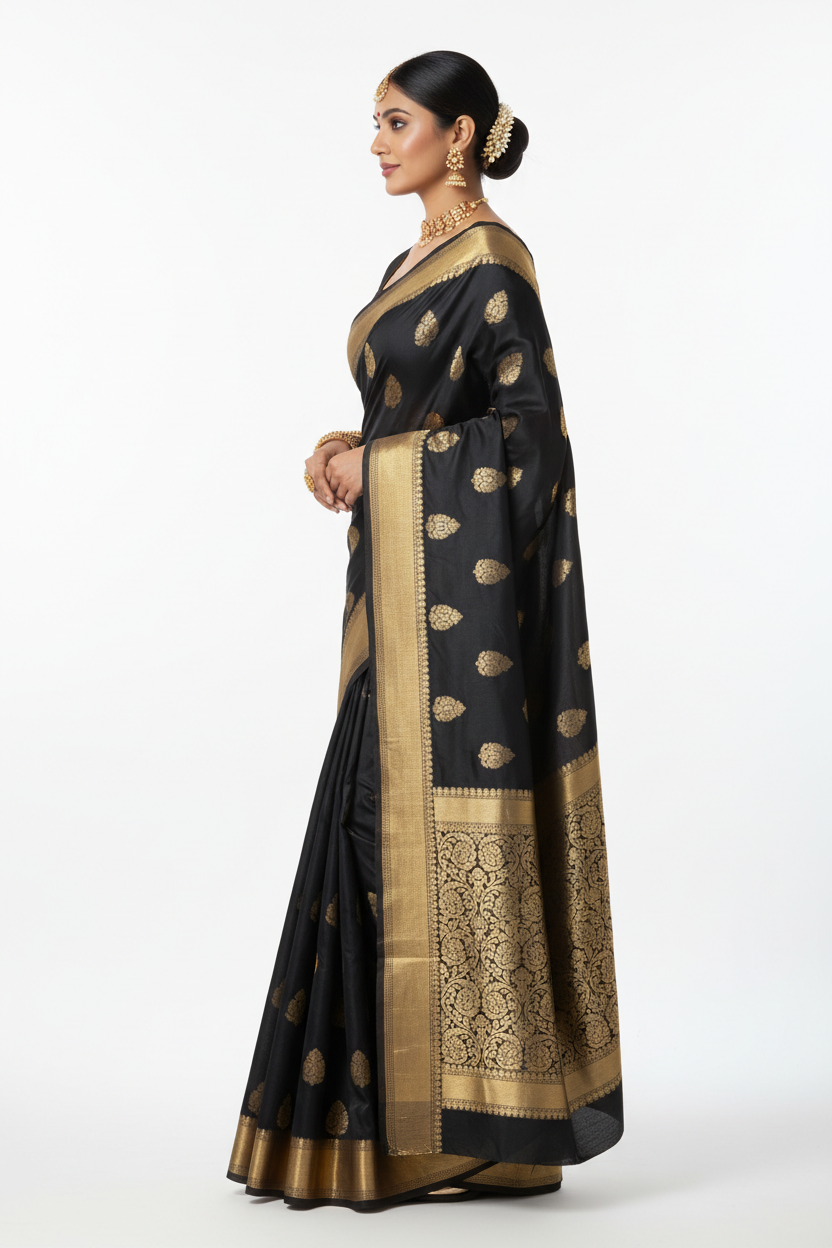 Kala Silk Saree - Side View