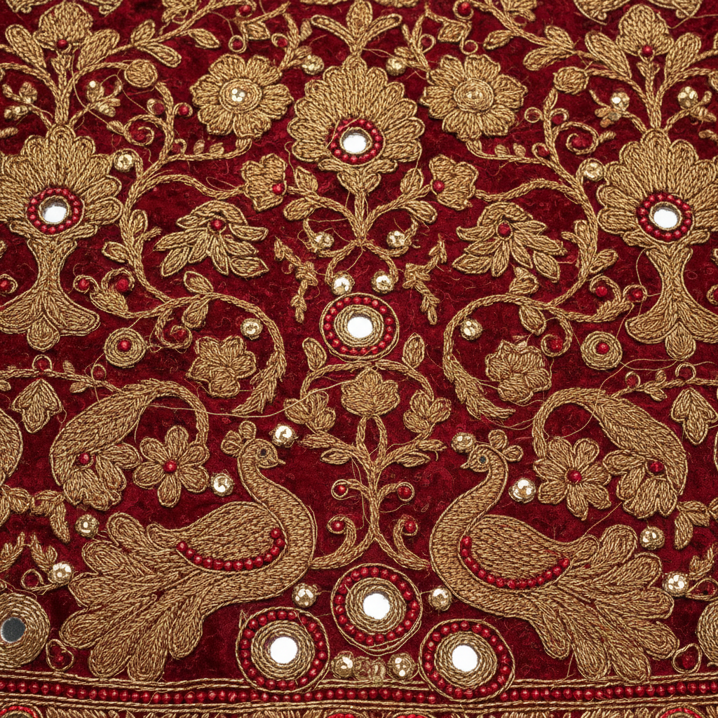 Maroon Salwar Suit - Close-up